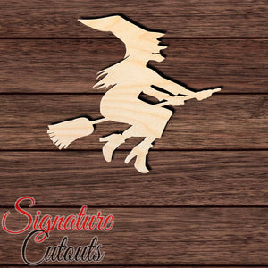 Flying Witch 001 Shape Cutout in Wood, Acrylic or Acrylic Mirror - Signature Cutouts