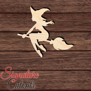 Flying Witch 002 Shape Cutout in Wood, Acrylic or Acrylic Mirror - Signature Cutouts