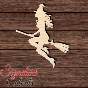 Flying Witch 003 Shape Cutout in Wood, Acrylic or Acrylic Mirror - Signature Cutouts