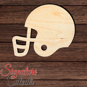 Football Helmet 002 Shape Cutout in Wood, Acrylic or Acrylic Mirror - Signature Cutouts