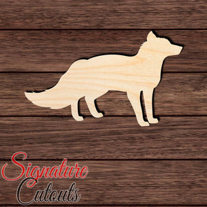 Fox 002 Unfinished en Shape Cutout in Wood, Acrylic or Acrylic Mirror - Signature Cutouts