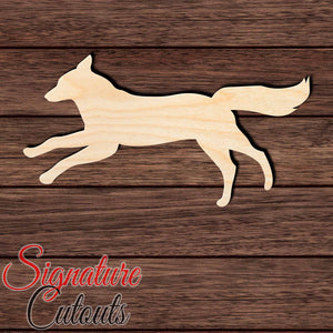 Fox 004 Unfinished en Shape Cutout in Wood, Acrylic or Acrylic Mirror - Signature Cutouts