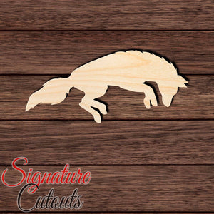 Fox 006 Unfinished en Shape Cutout in Wood, Acrylic or Acrylic Mirror - Signature Cutouts