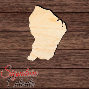 French Guiana Shape Cutout in Wood, Acrylic or Acrylic Mirror - Signature Cutouts