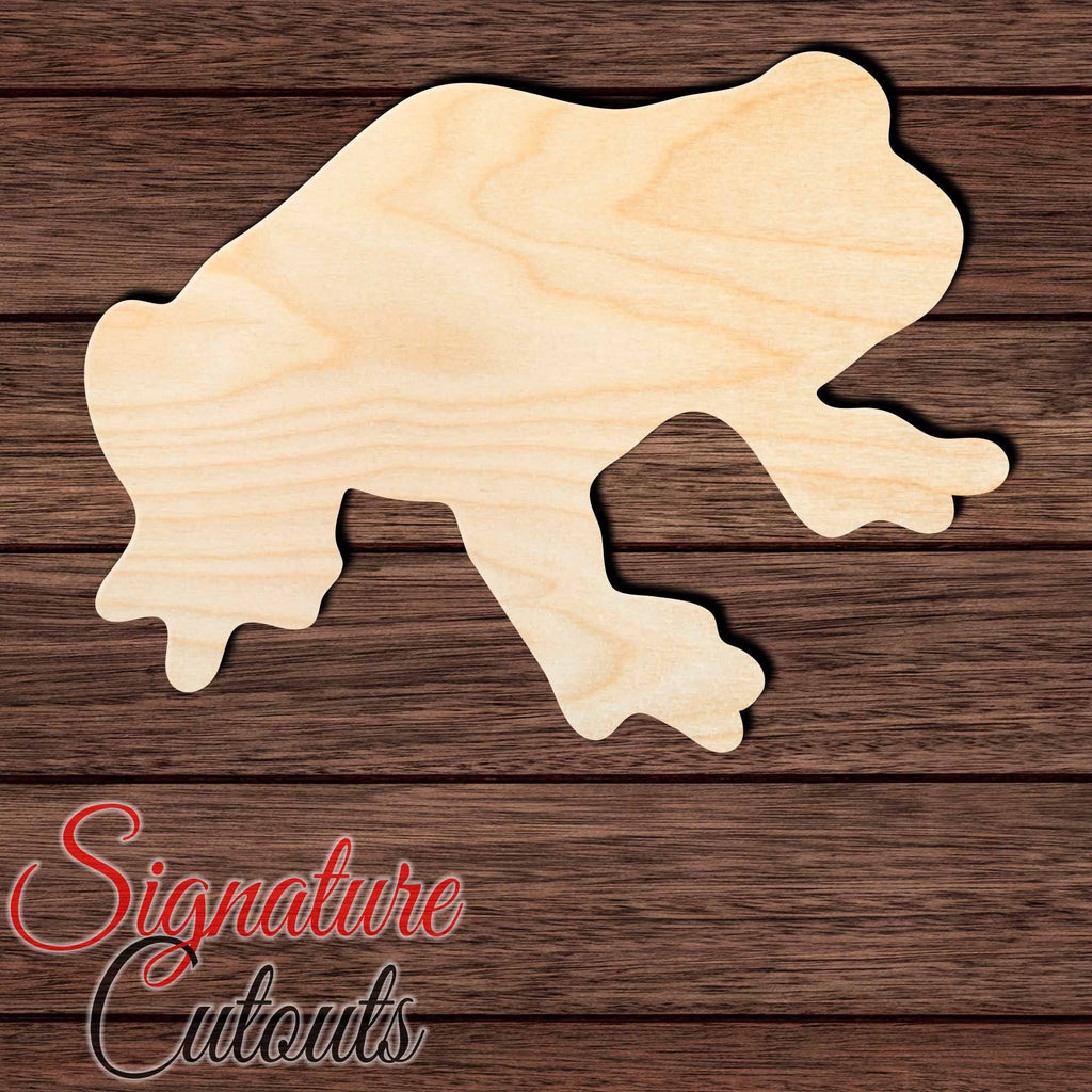 Frog 001 Shape Cutout in Wood, Acrylic or Acrylic Mirror - Signature Cutouts