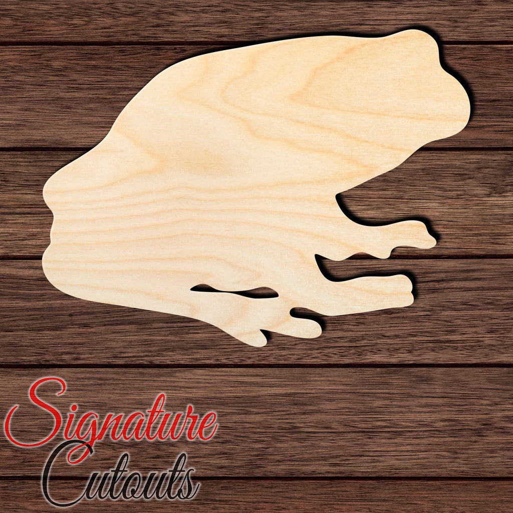 Frog 002 Shape Cutout in Wood, Acrylic or Acrylic Mirror - Signature Cutouts