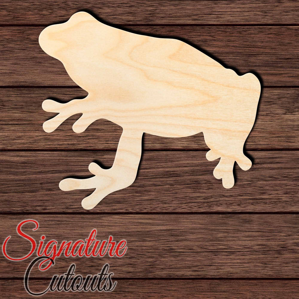 Frog 003 Shape Cutout in Wood, Acrylic or Acrylic Mirror - Signature Cutouts