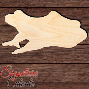 Frog 011 Shape Cutout in Wood, Acrylic or Acrylic Mirror - Signature Cutouts