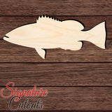 Gag Grouper 002 Fish Shape Cutout in Wood