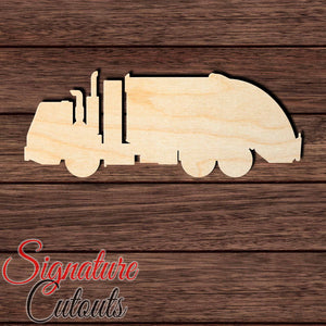Garbage Truck 001 Shape Cutout in Wood, Acrylic or Acrylic Mirror - Signature Cutouts