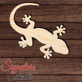 Gecko 001 Shape Cutout in Wood, Acrylic or Acrylic Mirror - Signature Cutouts