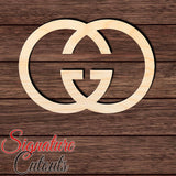 GG Designer Logo 001 Shape Cutout in Wood