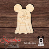 Ghost Mouse 002 Halloween Shape Cutout - Paint by Line - Signature Cutouts