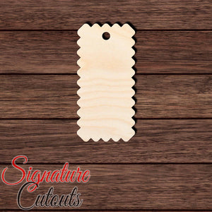 Gift Tag 013 Shape Cutout in Wood, Acrylic or Acrylic Mirror - Signature Cutouts
