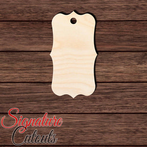 Gift Tag 014 Shape Cutout in Wood, Acrylic or Acrylic Mirror - Signature Cutouts