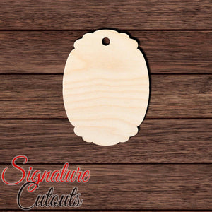 Gift Tag 020 Shape Cutout in Wood, Acrylic or Acrylic Mirror - Signature Cutouts