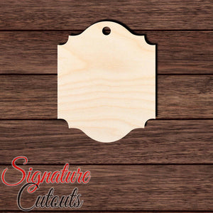 Gift Tag 024 Shape Cutout in Wood, Acrylic or Acrylic Mirror - Signature Cutouts