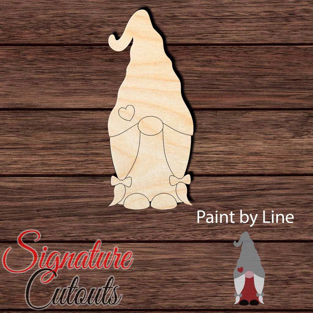 Girl Gnome 001 Shape Cutout - Paint by Line - Signature Cutouts