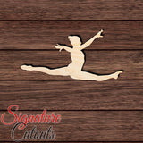 Girl Gymnast Shape Cutout in Wood, Acrylic or Acrylic Mirror - Signature Cutouts
