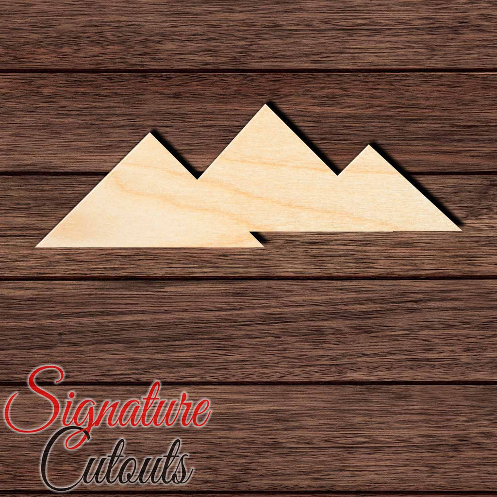 Giza Pyramids Shape Cutout in Wood, Acrylic or Acrylic Mirror - Signature Cutouts