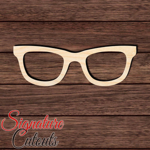 Glasses 006 Shape Cutout in Wood, Acrylic or Acrylic Mirror - Signature Cutouts