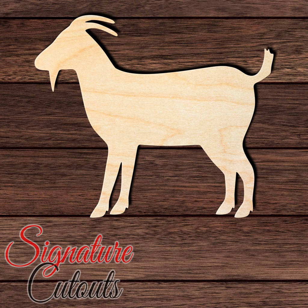 Goat 001 Shape Cutout in Wood, Acrylic or Acrylic Mirror - Signature Cutouts