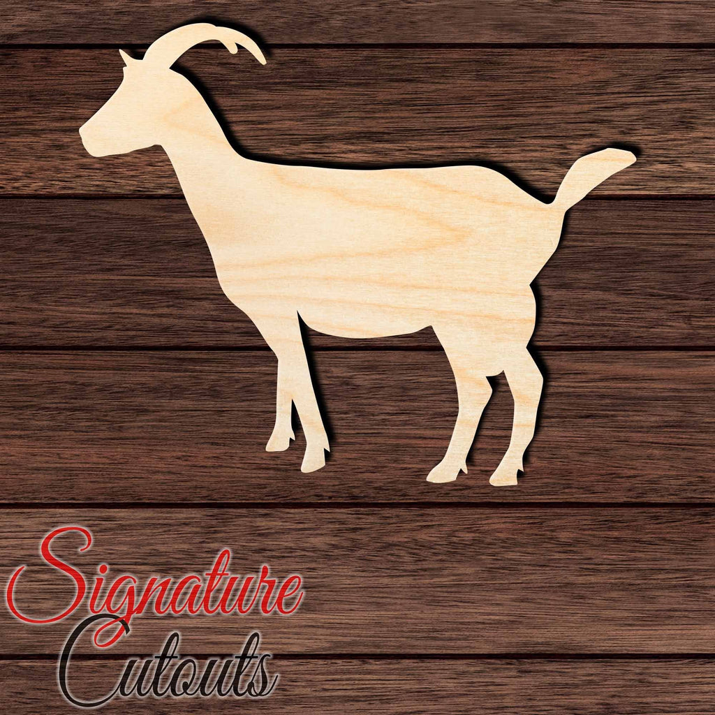 Goat 002 Shape Cutout in Wood, Acrylic or Acrylic Mirror - Signature Cutouts