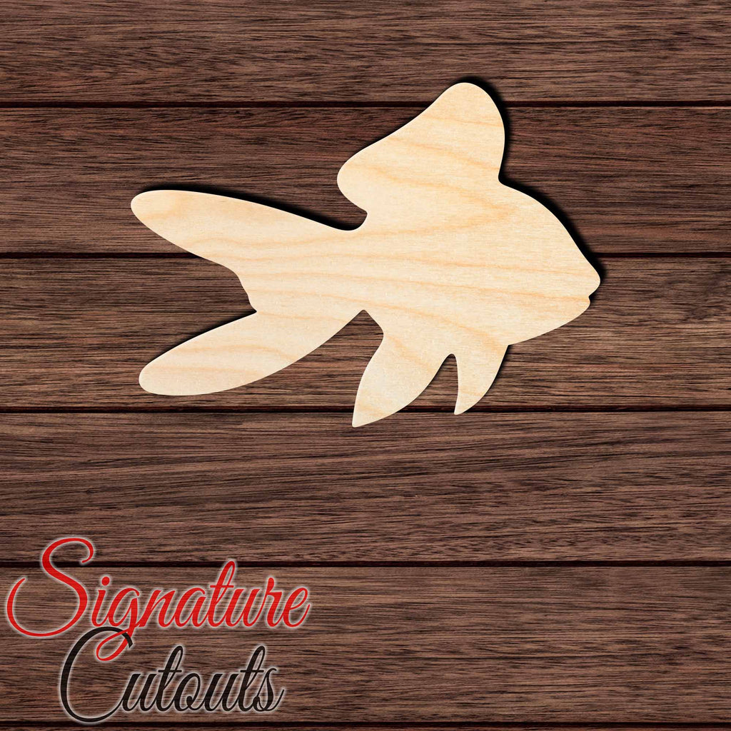Goldfish 002 Shape Cutout in Wood, Acrylic or Acrylic Mirror - Signature Cutouts