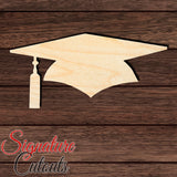 Graduation Cap 001 Shape Cutout in Wood