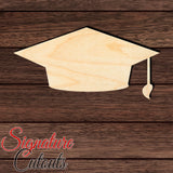 Graduation Cap 003 Shape Cutout in Wood, Acrylic or Acrylic Mirror - Signature Cutouts