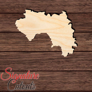 Guinea Shape Cutout in Wood, Acrylic or Acrylic Mirror - Signature Cutouts