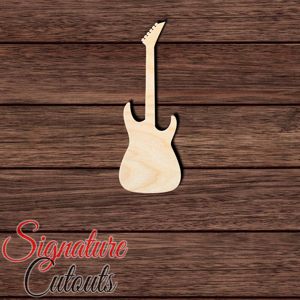 Guitar 001 Shape Cutout in Wood, Acrylic or Acrylic Mirror - Signature Cutouts