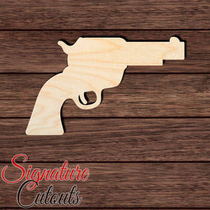 Gun 001 Shape Cutout in Wood, Acrylic or Acrylic Mirror - Signature Cutouts