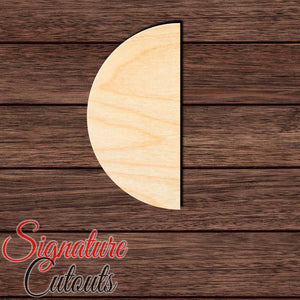 Half Circle Shape Cutout in Wood, Acrylic or Acrylic Mirror - Signature Cutouts