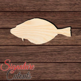 Halibut Fish Shape Cutout in Wood, Acrylic or Acrylic Mirror - Signature Cutouts