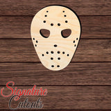 Halloween Hockey Mask Shape Cutout in Wood, Acrylic or Acrylic Mirror - Signature Cutouts