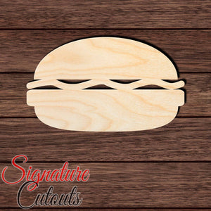 Hamburger 001 Shape Cutout in Wood, Acrylic or Acrylic Mirror - Signature Cutouts