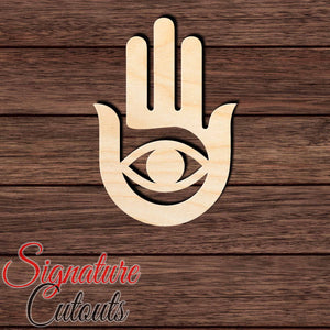 Hamsa Hand 001 Shape Cutout in Wood Craft Shapes & Bases Signature Cutouts 