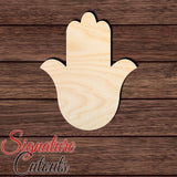 Hamsa Hand 002 Solid Shape Cutout in Wood Craft Shapes & Bases Signature Cutouts 