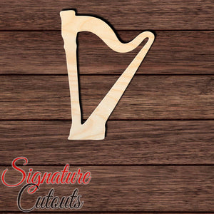 Harp 001 Shape Cutout in Wood, Acrylic or Acrylic Mirror - Signature Cutouts