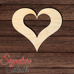 Heart 001 Shape Cutout in Wood, Acrylic or Acrylic Mirror - Signature Cutouts