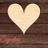 Heart 003 Shape Cutout in Wood, Acrylic or Acrylic Mirror - Signature Cutouts