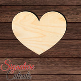 Heart 004 Shape Cutout in Wood, Acrylic or Acrylic Mirror - Signature Cutouts