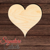 Heart 005 Shape Cutout in Wood, Acrylic or Acrylic Mirror - Signature Cutouts