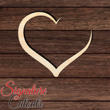 Heart 010 Shape Cutout in Wood, Acrylic or Acrylic Mirror - Signature Cutouts