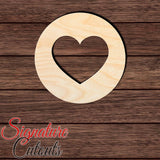 Heart Emoji 001 Shape Cutout in Wood