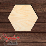 Hexagon Shape Cutout in Wood