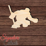 Hockey Goal Keeper 003 Shape Cutout in Wood