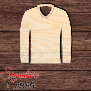 Hockey Jersey 002 Paint by Line Shape Cutout in Wood, Acrylic or Acrylic Mirror - Signature Cutouts