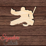 Hockey Player 001 Shape Cutout in Wood